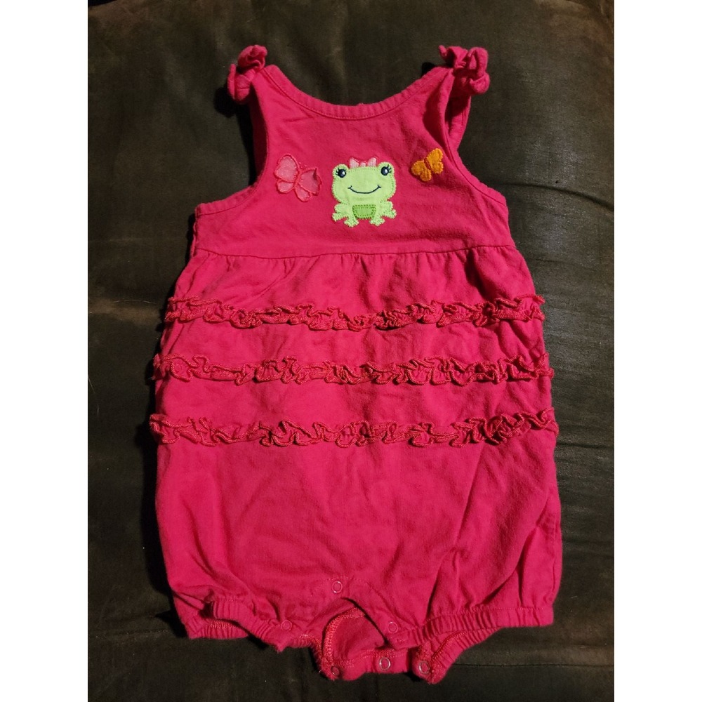 Crazy 8 pretty butterflies layette line frog‎ butterfly romper size 12 18 months